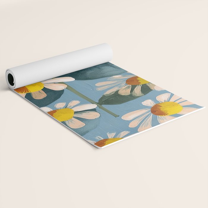 Daisy Flower Painting Yoga Mat Gallery Image 2