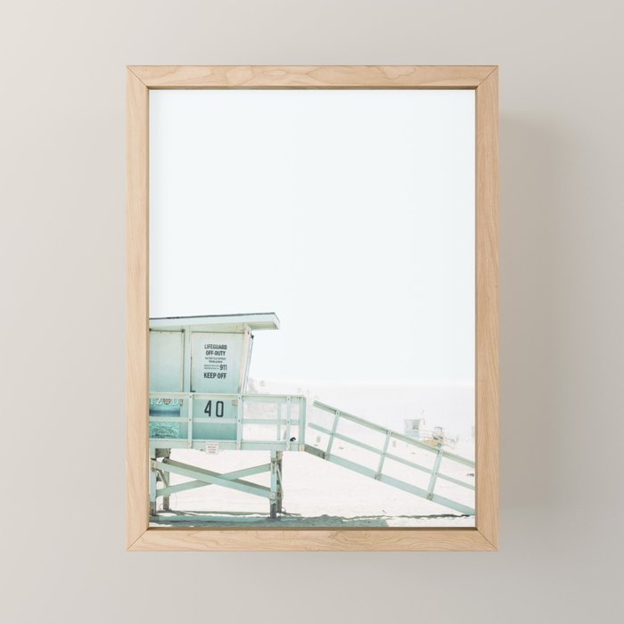 Lifeguard Tower California Beach Life Mini Art Print Gallery Image 1