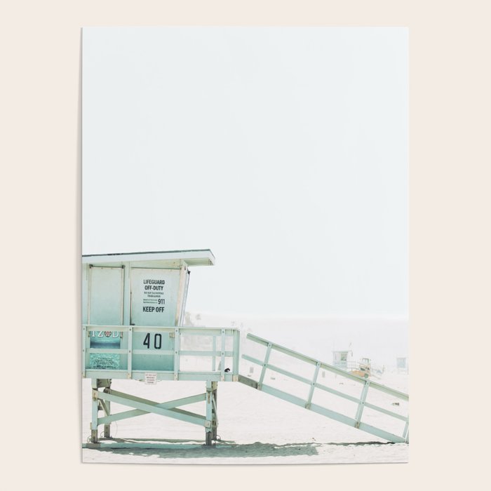Lifeguard Tower California Beach Life Poster Gallery Image 4