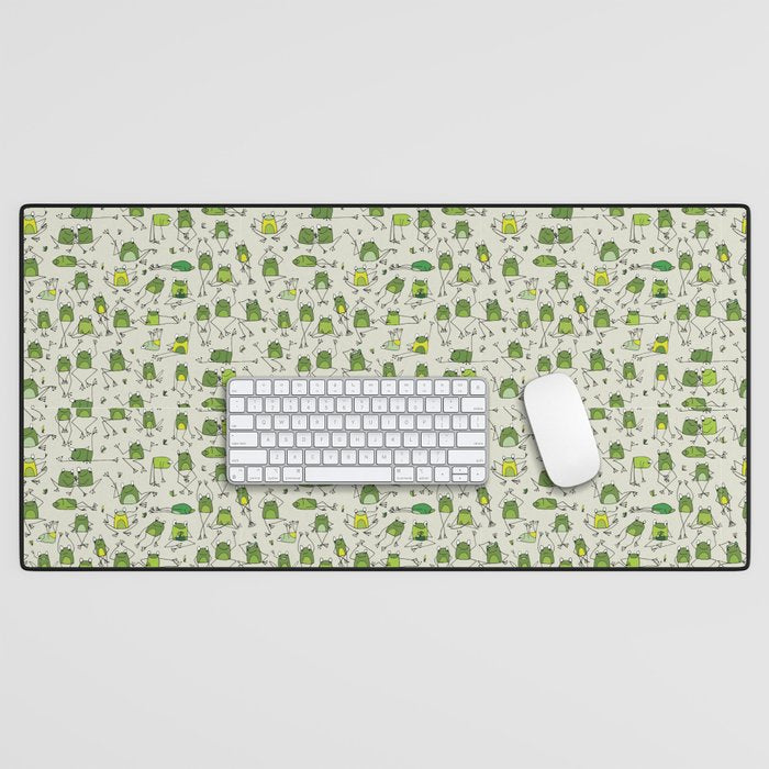 Funny Frogs Desk Mat Gallery Image 1