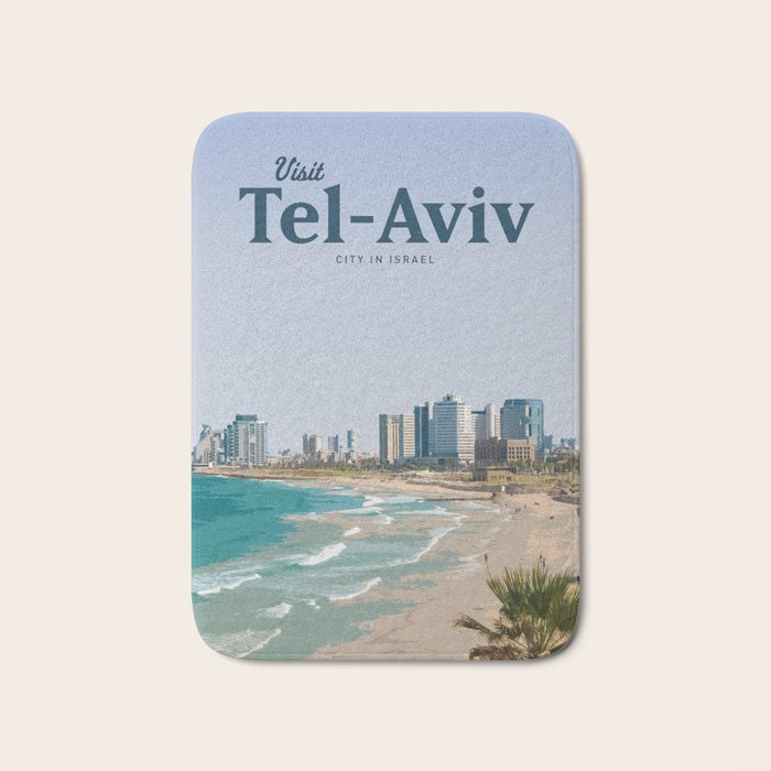 Visit Tel-Aviv Bath Mat Gallery Image 1