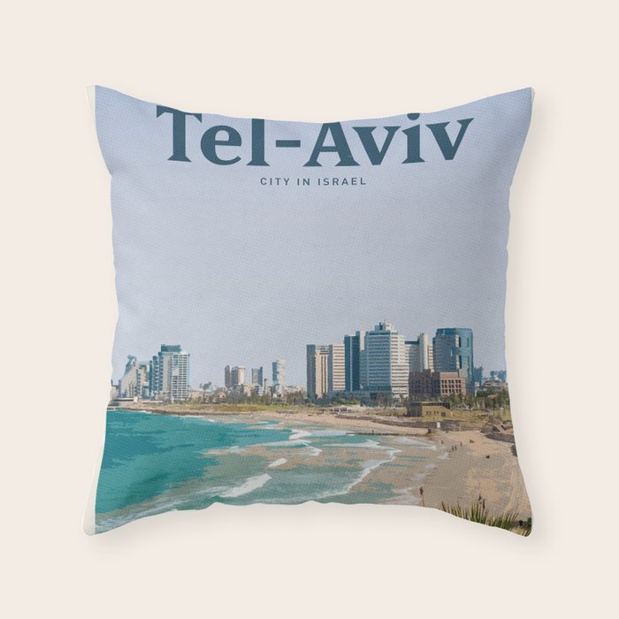 Visit Tel-Aviv Throw Pillow Gallery Image 6