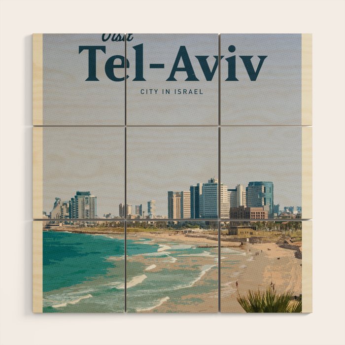 Visit Tel-Aviv Wood Wall Art Gallery Image 1