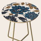 Modern Navy Floral Elegance Side Table Gallery Image 2