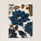Modern Navy Floral Elegance Stationery Card Gallery Image 2