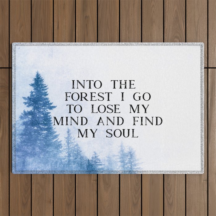 Into The Forest I Go Outdoor Rug Gallery Image 1