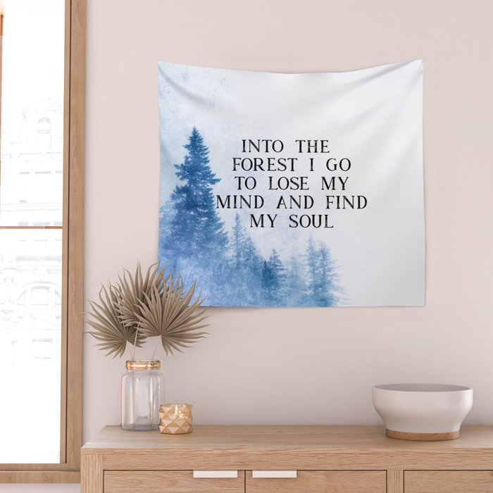 Into The Forest I Go Wall Tapestry Gallery Image 2