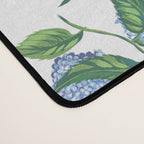 Hydrangea blue flowers, botanicals, blue and white floral Desk Mat Gallery Image 4