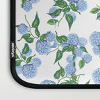 Hydrangea blue flowers, botanicals, blue and white floral Laptop Sleeve Gallery Image 3