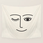 Wink (Off White) Wall Tapestry Gallery Image 4