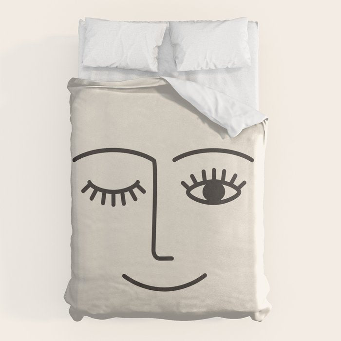 Wink (Off White) Duvet Cover Gallery Image 6