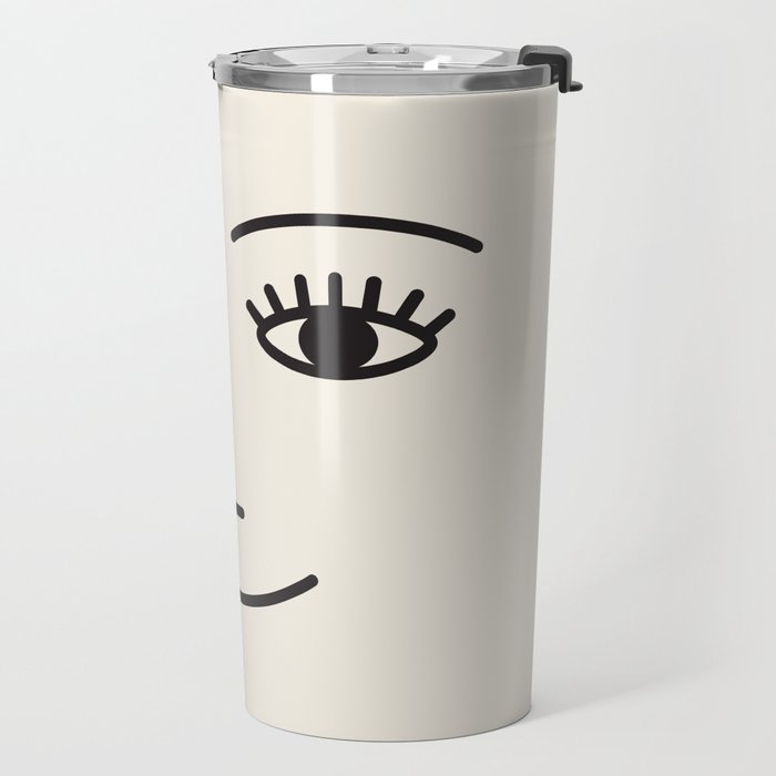 Wink (Off White) Travel Mug Gallery Image 2
