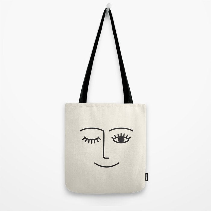 Wink (Off White) Tote Bag Gallery Image 2