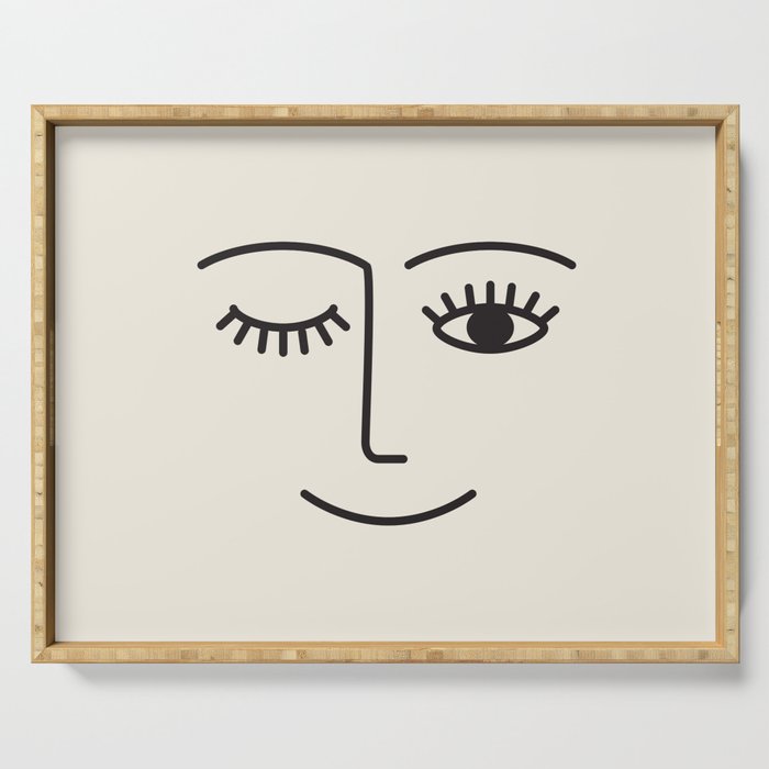 Wink (Off White) Serving Tray Gallery Image 1