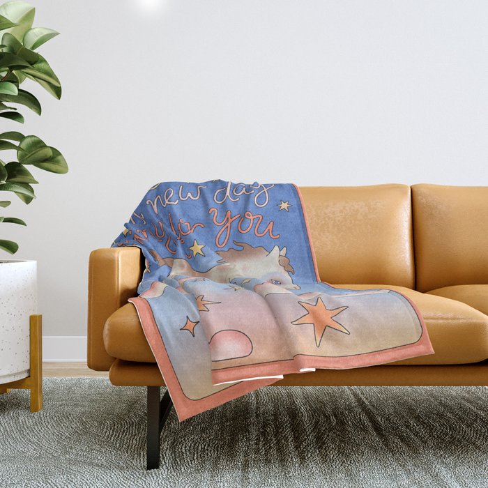 A New Day Is Coming Throw Blanket Gallery Image 1