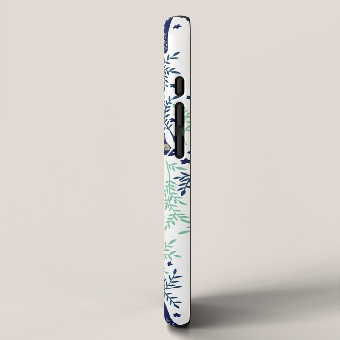 Swedish Dala Horse - Navy & Mint Palette iPhone Case Gallery Image 2
