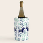 Swedish Dala Horse - Navy & Mint Palette Wine Chiller Gallery Image 2