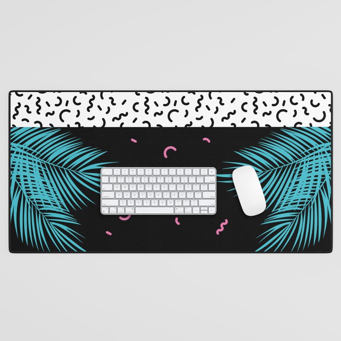 Memphis pattern 52 - 80s / 90s Retro / Palm Tree Desk Mat Gallery Image 1