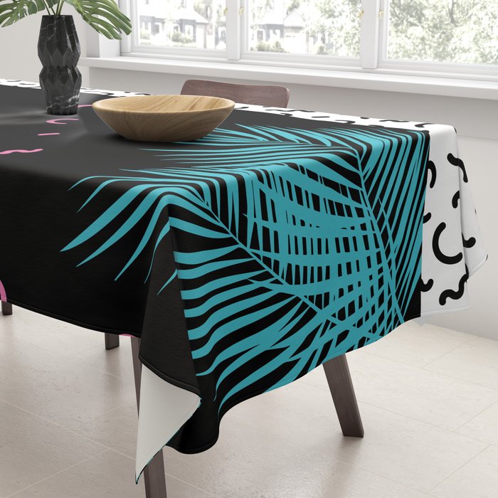 Memphis pattern 52 - 80s / 90s Retro / Palm Tree Tablecloth Gallery Image 3