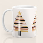 Ribbon Christmas Tree - neutrals Coffee Mug Gallery Image 3