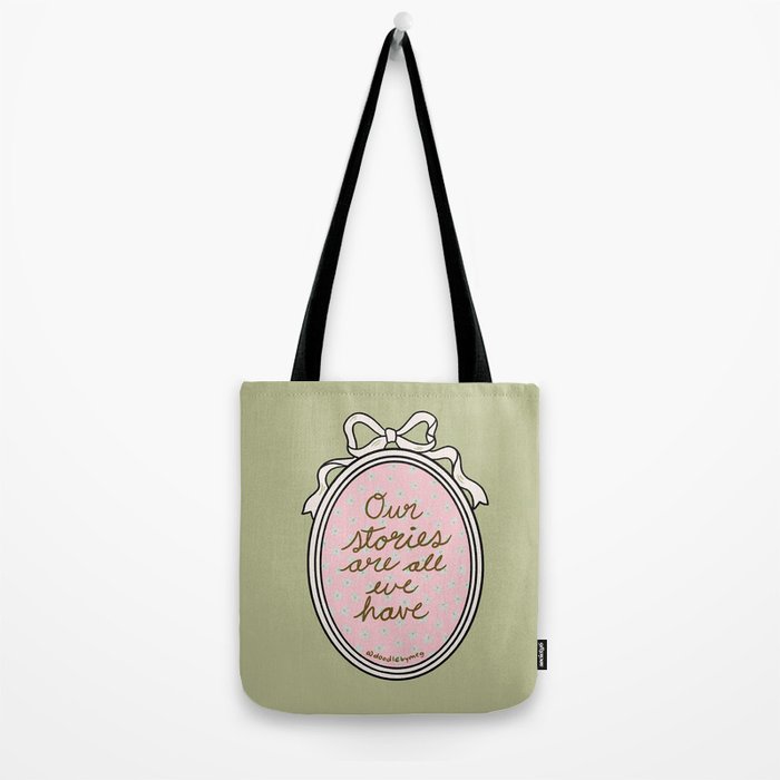 Our Stories Are All We Have in Pink Tote Bag Gallery Image 2
