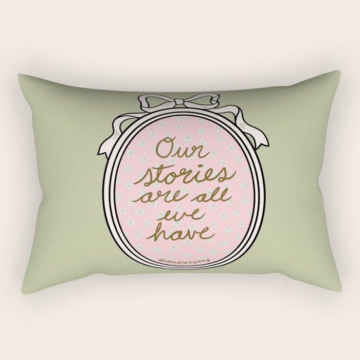 Our Stories Are All We Have in Pink Rectangular Pillow Gallery Image 2