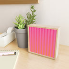 Dreamy Future Stripes Hot Pink and Orange Ombre Gradient Pattern Mini Art Print Gallery Image 2