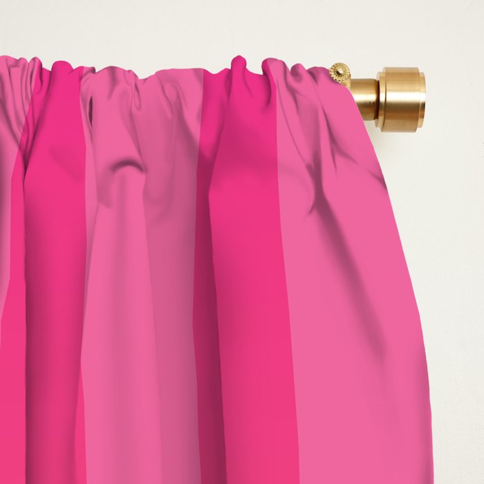 Dreamy Future Stripes Hot Pink and Orange Ombre Gradient Pattern Window Curtain Gallery Image 2