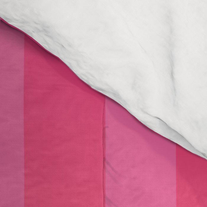 Dreamy Future Stripes Hot Pink and Orange Ombre Gradient Pattern Comforter Gallery Image 4