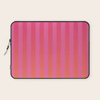 Dreamy Future Stripes Hot Pink and Orange Ombre Gradient Pattern Laptop Sleeve Gallery Image 1