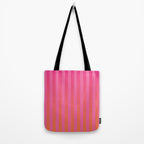Dreamy Future Stripes Hot Pink and Orange Ombre Gradient Pattern Tote Bag Gallery Image 2