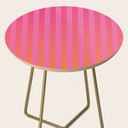 Dreamy Future Stripes Hot Pink and Orange Ombre Gradient Pattern Side Table Gallery Image 2