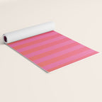 Dreamy Future Stripes Hot Pink and Orange Ombre Gradient Pattern Yoga Mat Gallery Image 2