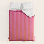 Dreamy Future Stripes Hot Pink and Orange Ombre Gradient Pattern Comforter Gallery Image 6