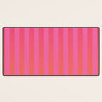 Dreamy Future Stripes Hot Pink and Orange Ombre Gradient Pattern Desk Mat Gallery Image 3
