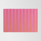 Dreamy Future Stripes Hot Pink and Orange Ombre Gradient Pattern Rug Gallery Image 2