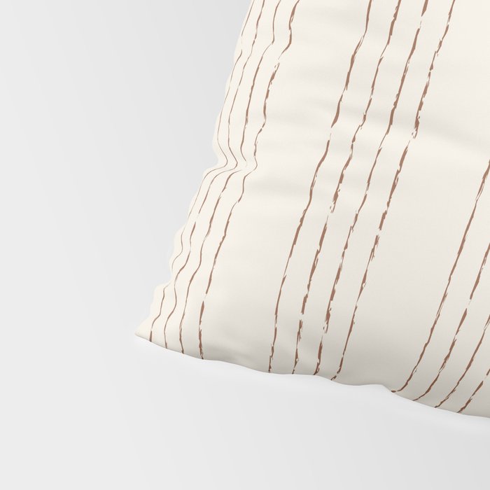 Lines #5 (Cream & Chocolate) Pillow Sham Gallery Image 4