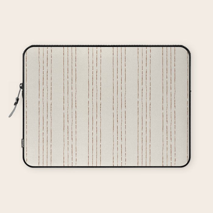 Lines #5 (Cream & Chocolate) Laptop Sleeve Gallery Image 1