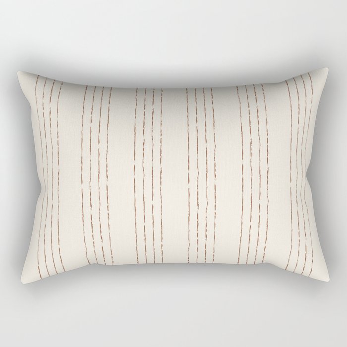Lines #5 (Cream & Chocolate) Rectangular Pillow Gallery Image 1