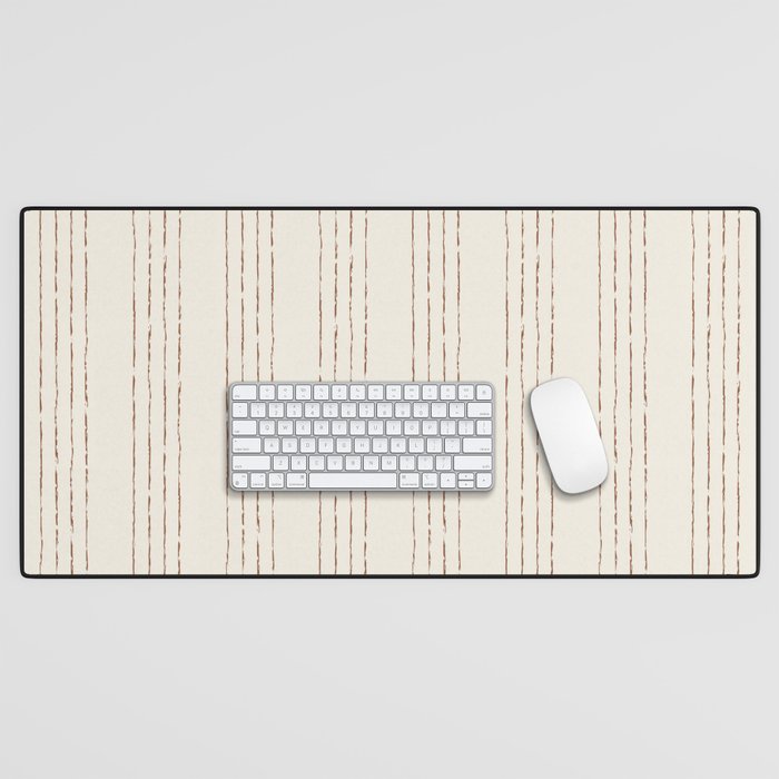 Lines #5 (Cream & Chocolate) Desk Mat Gallery Image 1