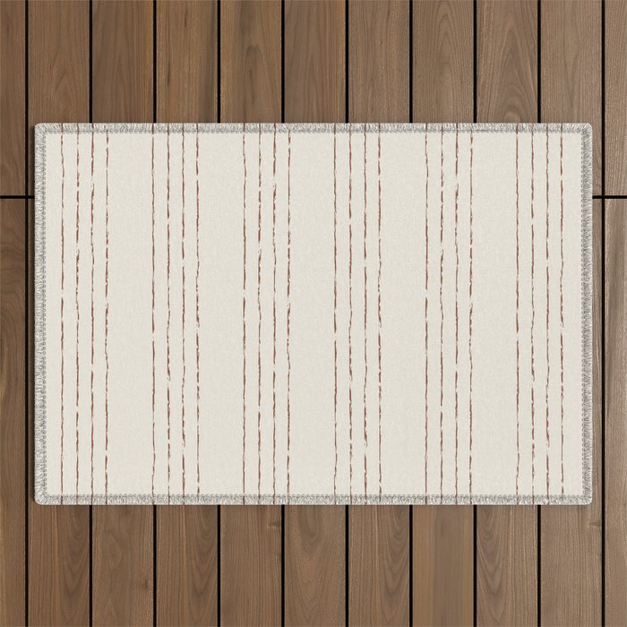Lines #5 (Cream & Chocolate) Outdoor Rug Gallery Image 1