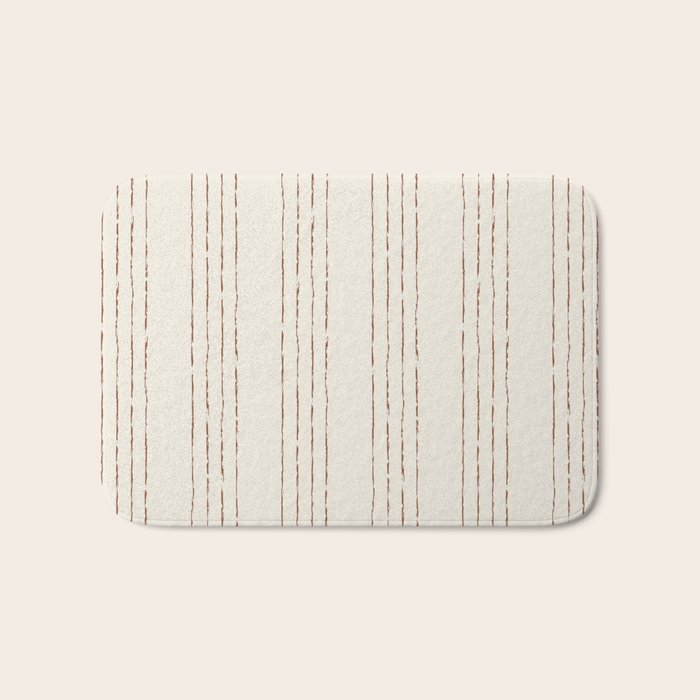 Lines #5 (Cream & Chocolate) Bath Mat Gallery Image 1