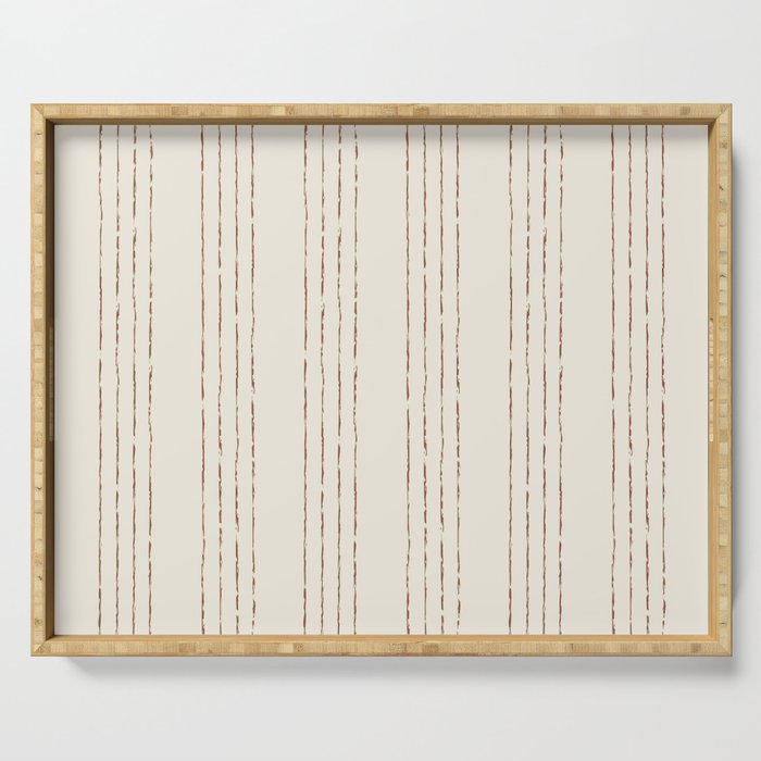 Lines #5 (Cream & Chocolate) Serving Tray Gallery Image 1