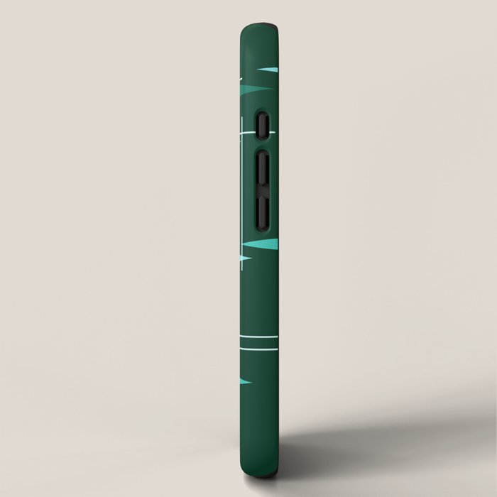 Mid Century Modern Stars Deep Sea Green iPhone Case Gallery Image 2