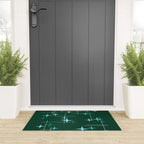 Mid Century Modern Stars Deep Sea Green Welcome Mat Gallery Image 3