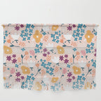 Tiny little flowers on pink background Wall Hanging Gallery Image 1
