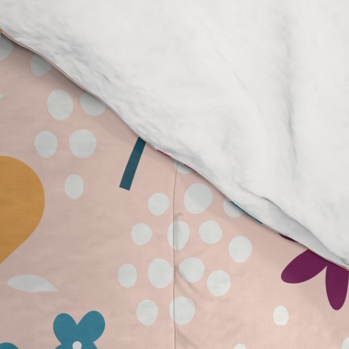 Tiny little flowers on pink background Comforter Gallery Image 4