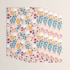 Tiny little flowers on pink background Wrapping Paper Gallery Image 3