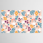 Tiny little flowers on pink background Tablecloth Gallery Image 2