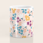 Tiny little flowers on pink background Coffee Mug Gallery Image 4